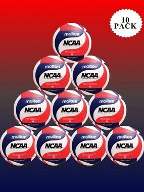 Molten V5M5000-3N Flistatec NCAA Volleyball Red/White/Blue (Pack of 10)